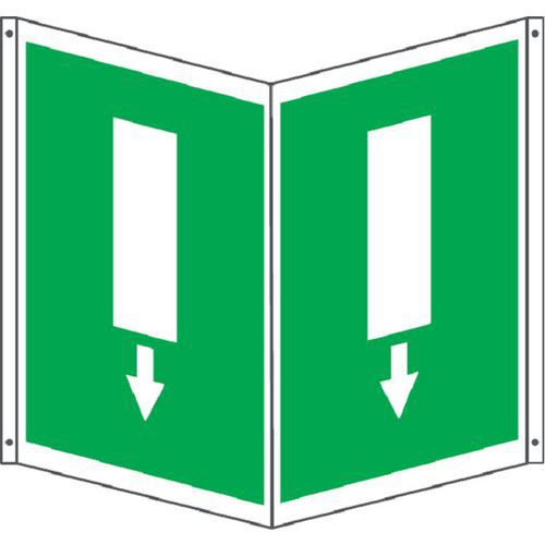 Bifacciale emergenza quadrato uscita emergenza500x500,