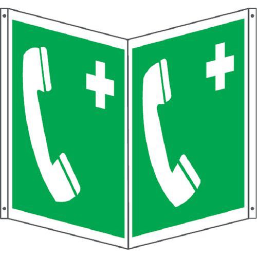 Bifacciale emergenza quadrato chiamata emergenza 400x400,