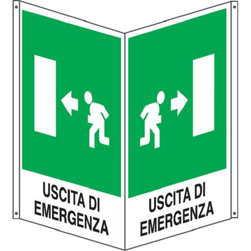 Bifacciale emergenza verticale uscita esterno 400x500,
