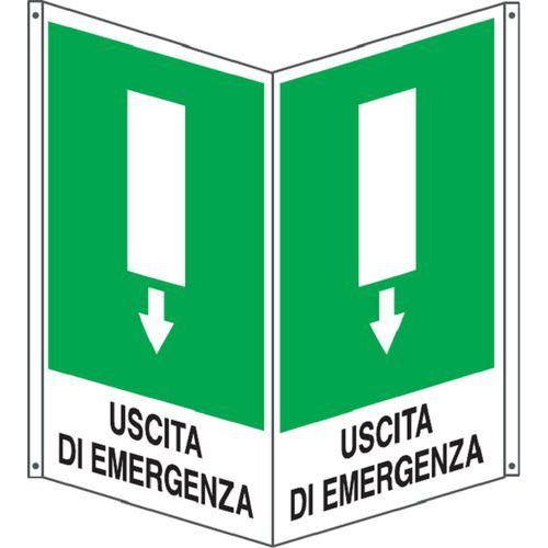 Bifacciale emergenza verticale uscita di emergenza 500x630,