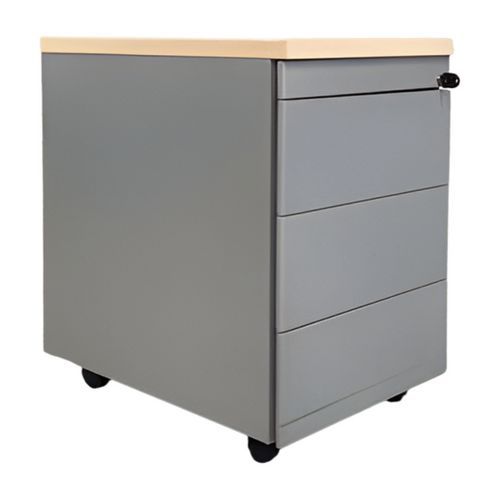 Cassettiera mobile ricondizion-3 cassetti-Serratura a chiave,
