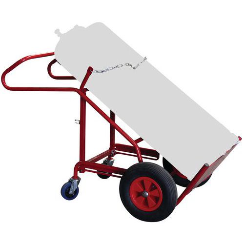 Carrello per 2 bombole da 250 kg - Ruote in gomma,