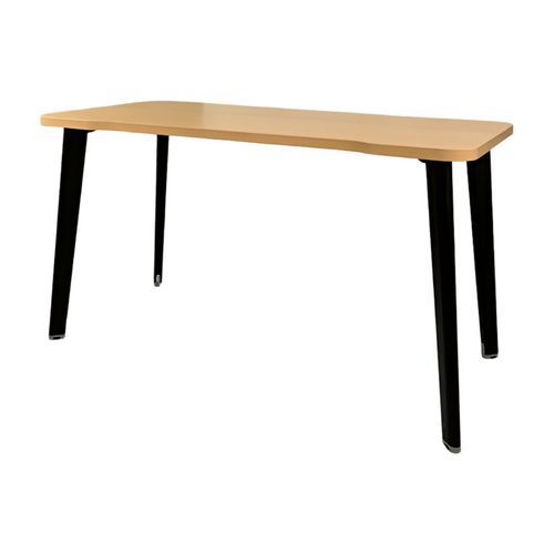 Scrivania ricondizionata - Finitura nera e legno,