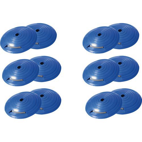 Paletto di delimitazione catarifrangente blu chiaro 12 pezzi,