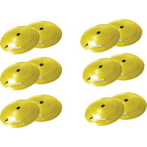 Paletto di delimitazione catarifrangente giallo 12 pezzi,