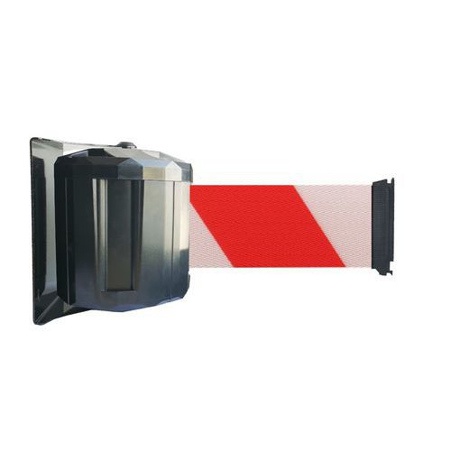 Supporto parete per esterni con nastro 10mx10cm rosso/bianco ,