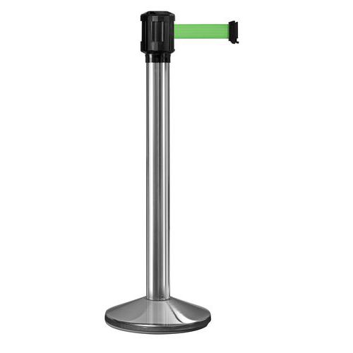 Paletto per esterni cromato con nastro 4m verde ,