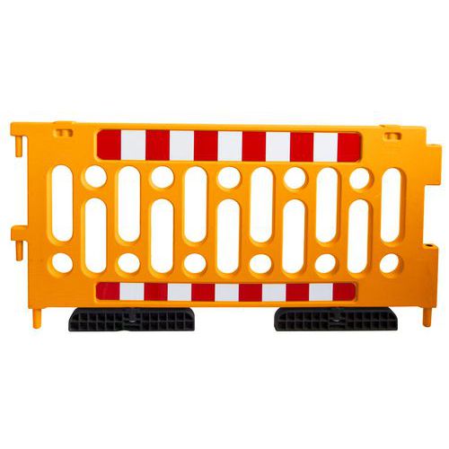 Barriera di sicurezza arancione in polipropilene con piedini ,