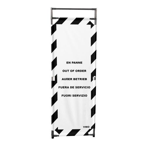 Barriera di protezione inox 1 pannello 1,80m logo di guasto ,