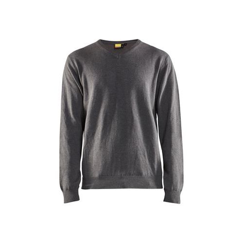Maglia in tricot nero e grigio chiaro,