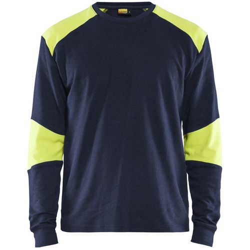 Blaklader Uomo Blu T-Shirt Maniche Lunghe - Immagine 2