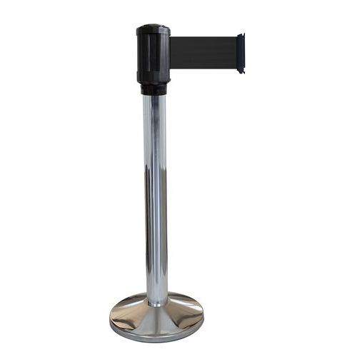 Paletto per esterni cromato con nastro 4mx10cm - Nero ,