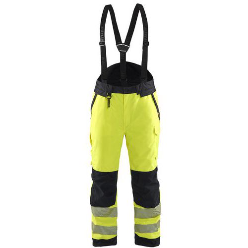 Pantaloni da lavoro invernali alta visibilità nero,