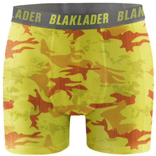 Confezione da 2 boxer in giallo fluo/grigio chiaro,
