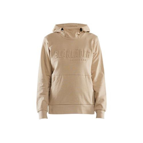 Felpa con cappuccio edizione limitata stampa 3D donna beige,