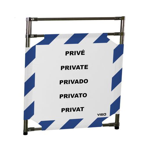 Barriera protezione struttura inox 1 pann logo area riserv ,