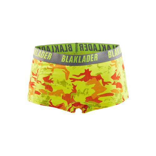 Boxer da donna giallo fluo/grigio chiaro - Lotto da 2 - XS,