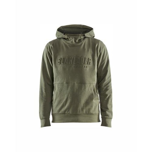 Felpa con cappuccio stampa 3D verde autunno,