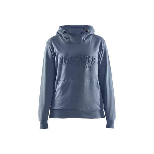 Felpa con cappuccio stampa 3D da donna blu pavone L,