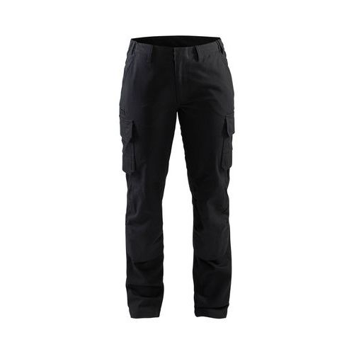 Pantaloni per industria in tessuto stretch da donna nero C48,