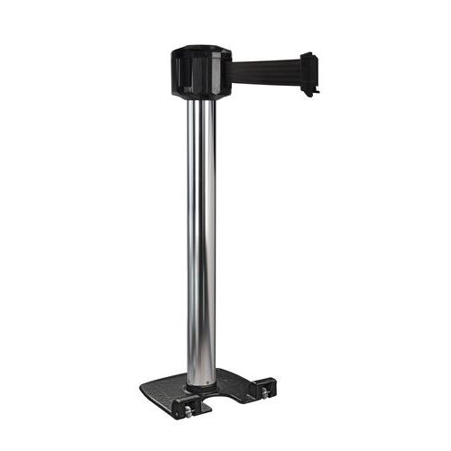 Paletto per esterni cromato con nastro da 10m - Nero,