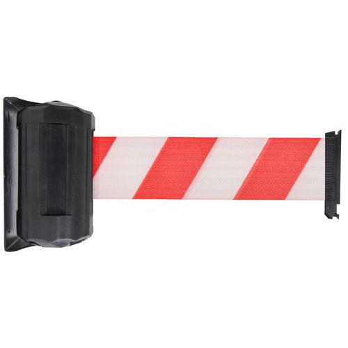 Supporto parete per esterni con nastro 4mx10cm-Rosso/bianco ,