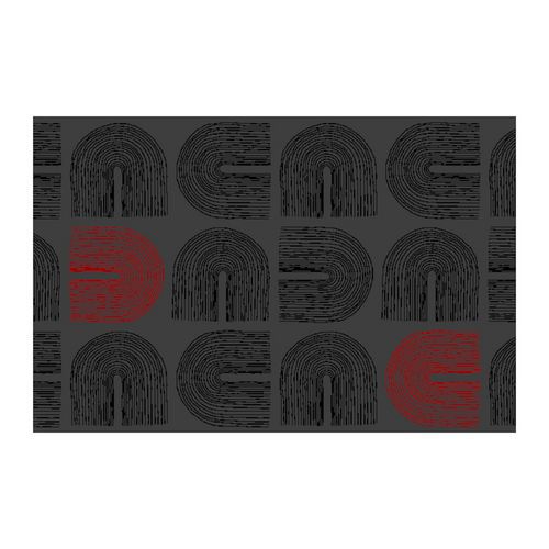 Zerbino Arches Black/Red 23 60 cm x 90 cm,