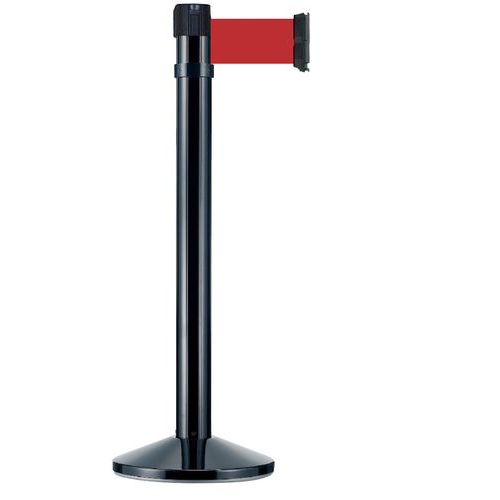 Paletto per interni nero con nastro 4mx10cm rosso ,