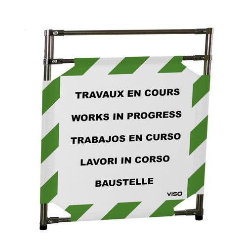 Barriera di protezione inox 1 pannello Lavori in corso ,