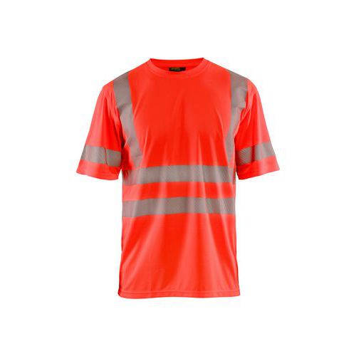 T-Shirt anti-UV ad alta visibilità Rosso fluorescente 6XL,