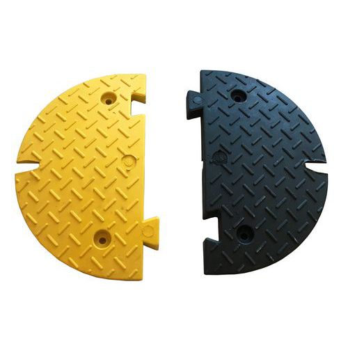 Terminale per rallentatore nero/giallo 15 km/h - Lotto di 2,