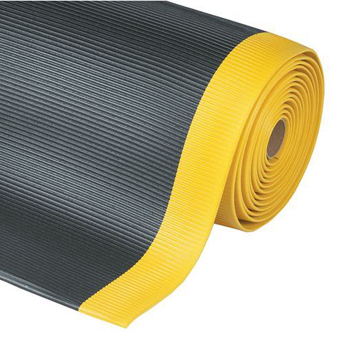 Crossrib Sof-Tred™ 122cm x linm nero/giallo Notrax,