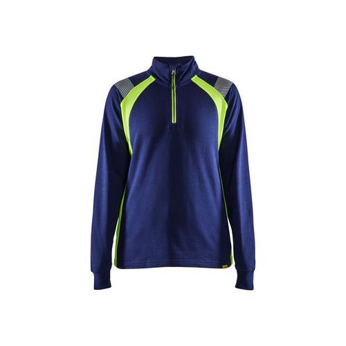 Felpa con zip rosso mattone,