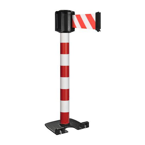 Paletto esterni rosso/bianco nastro 10mx10cm-Rosso/bianco,