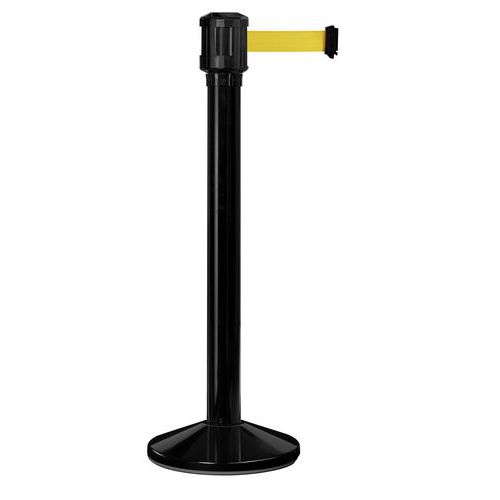 Paletto per esterni nero con nastro 4m giallo ,