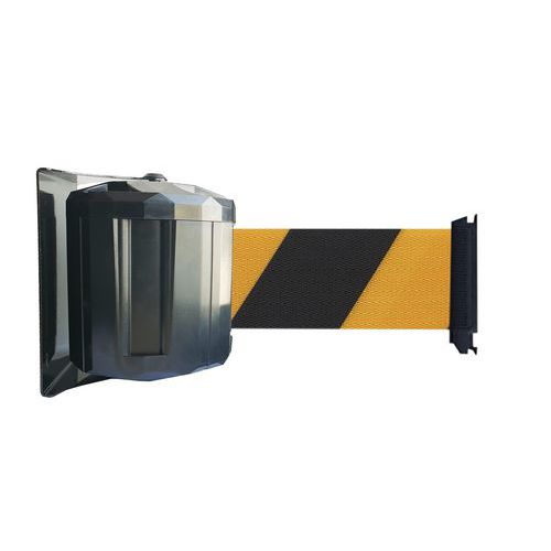 Supporto parete per esterni con nastro 10mx10cm nero/giallo ,