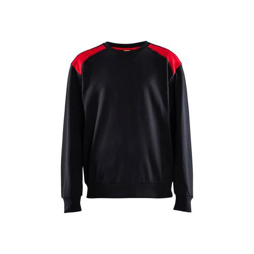 Felpa nero e rosso,