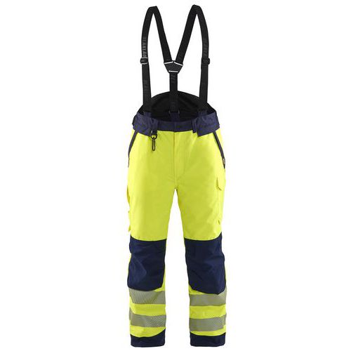 Pantaloni da lavoro invernali alta visibilità blu marina,