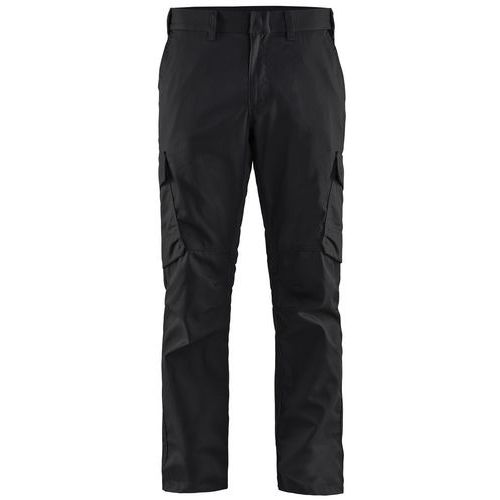 Pantaloni per industria tessuto stretch 2D nero/rosso C50,