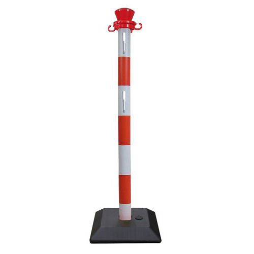 Paletto di segnalazione in ABS per barriera rosso/bianco ,