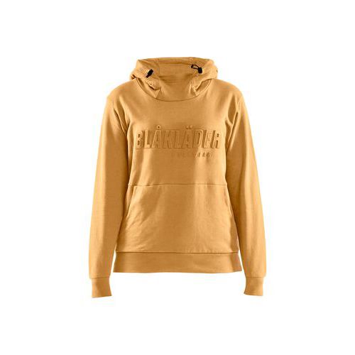 Felpa con cappuccio stampa 3D da donna in miele dorato M,