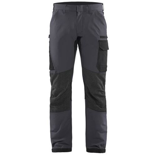 Pantaloni da lavoro stretch 4D grigio/nero C56,