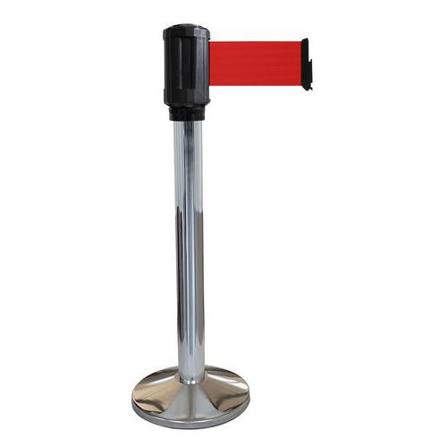 Paletto per esterni cromato con nastro 4mx10cm - Rosso ,