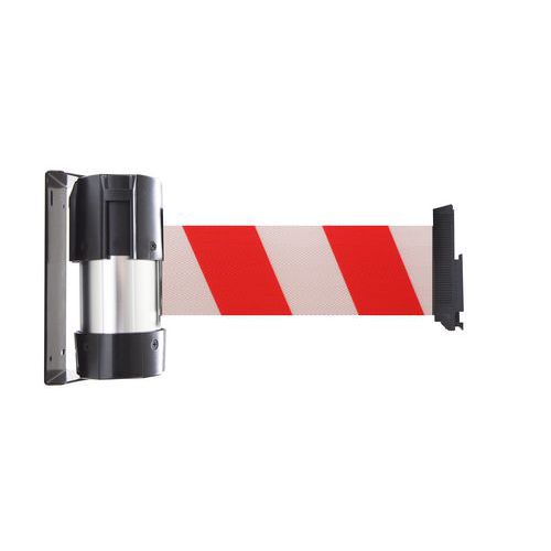 Supporto parete per interni con nastro 4mx10cm-Rosso/bianco ,
